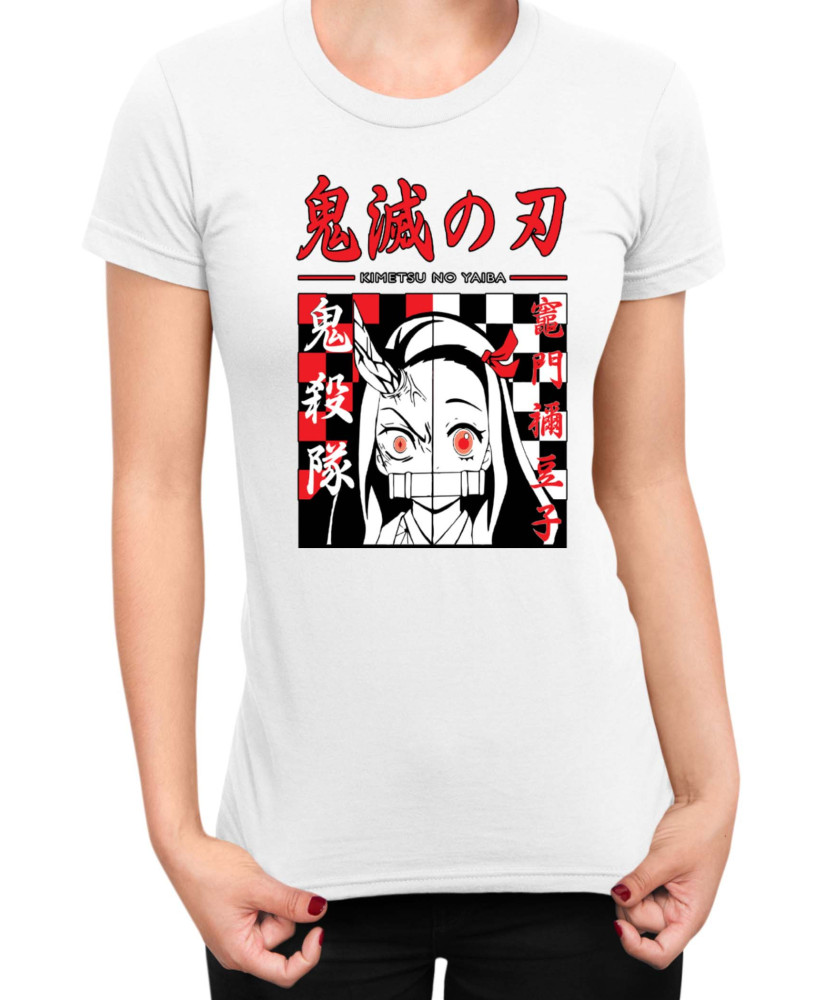 Дамска Тениска Demon Slayer Kimetsu No Yaiba Nezuko Face Дамска Тениска Demon Slayer Kimetsu No Yaiba Nezuko Face