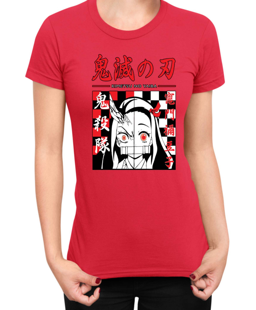 Дамска Тениска Demon Slayer Kimetsu No Yaiba Nezuko Face Дамска Тениска Demon Slayer Kimetsu No Yaiba Nezuko Face