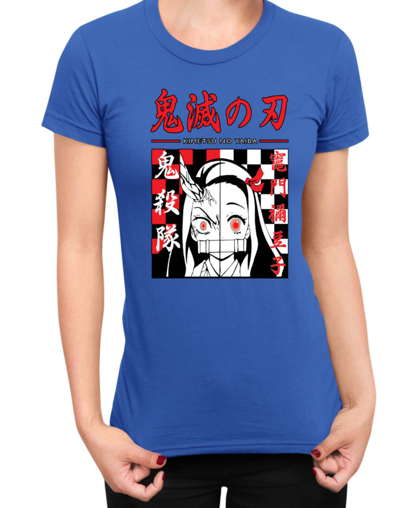 Дамска Тениска Demon Slayer Kimetsu No Yaiba Nezuko Face Дамска Тениска Demon Slayer Kimetsu No Yaiba Nezuko Face