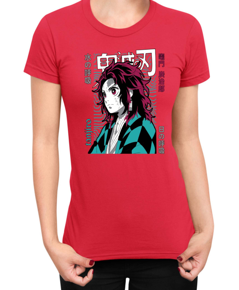 Дамска Тениска Demon Slayer Kimetsu No Yaiba Tanjiro Brother Дамска Тениска Demon Slayer Kimetsu No Yaiba Tanjiro Brother