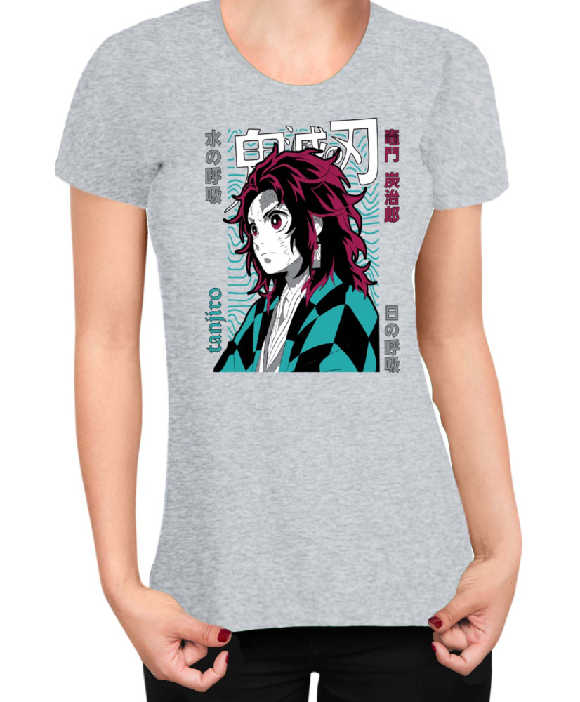 Дамска Тениска Demon Slayer Kimetsu No Yaiba Tanjiro Brother Дамска Тениска Demon Slayer Kimetsu No Yaiba Tanjiro Brother