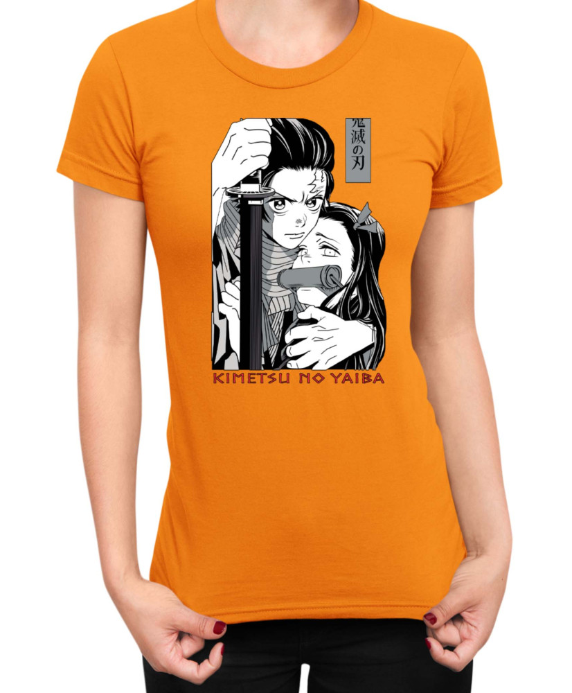 Дамска Тениска Demon Slayer Kimetsu No Yaiba Brother And Sister Дамска Тениска Demon Slayer Kimetsu No Yaiba Brother And Sister