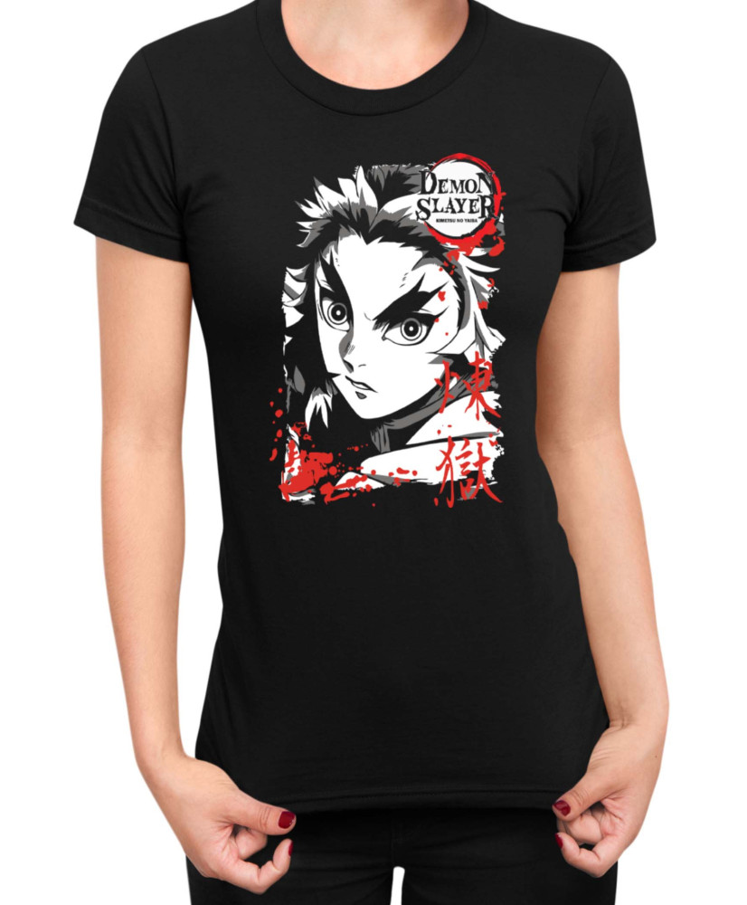 Дамска Тениска Demon Slayer Kimetsu No Yaiba Kyoujuro Rengoku Дамска Тениска Demon Slayer Kimetsu No Yaiba Kyoujuro Rengoku