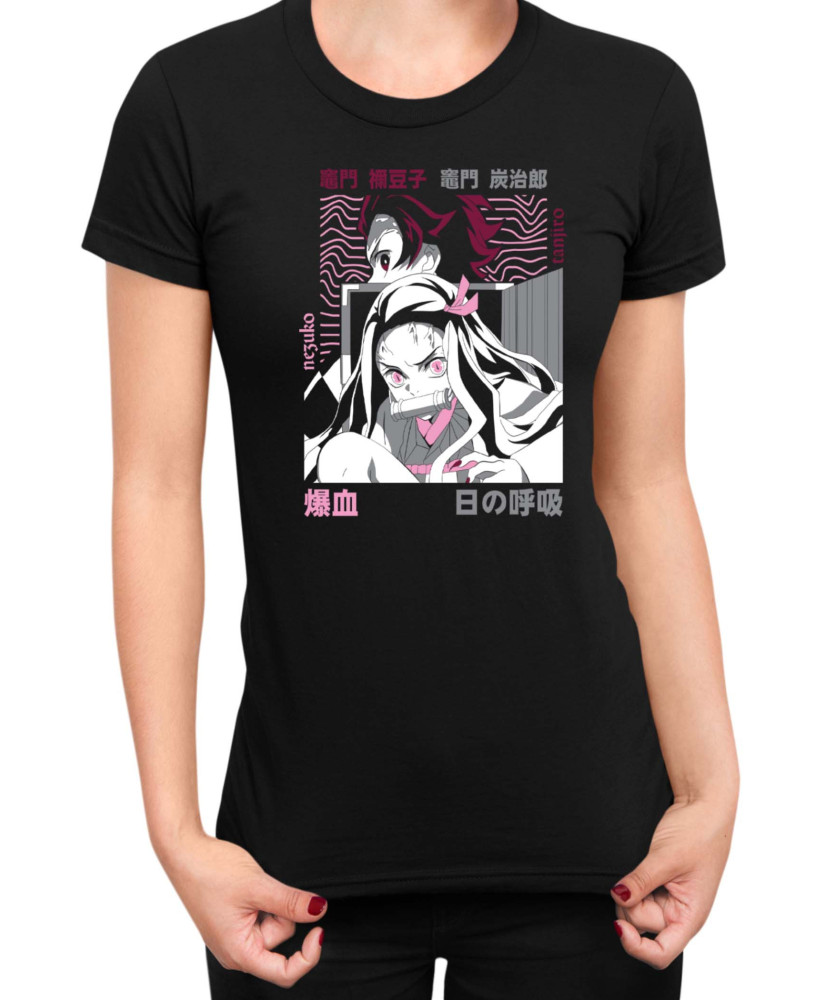 Дамска Тениска Demon Slayer Kimetsu No Yaiba Brother Fight Дамска Тениска Demon Slayer Kimetsu No Yaiba Brother Fight