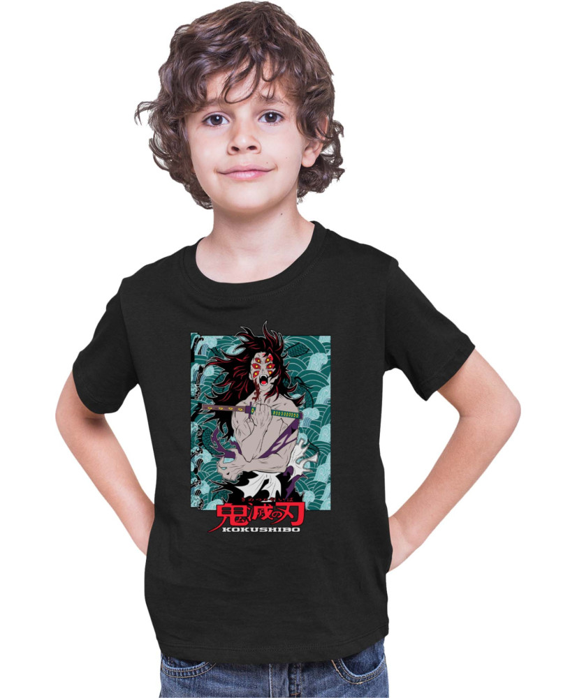 Детска Тениска Demon Slayer Kimetsu No Yaiba Kokushibo Rank
