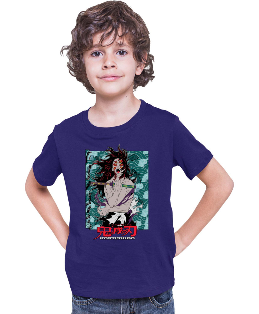 Детска Тениска Demon Slayer Kimetsu No Yaiba Kokushibo Rank