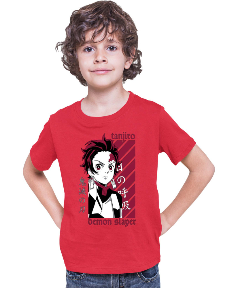 Детска Тениска Demon Slayer Kimetsu No Yaiba Kamado Training