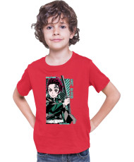 Детска Тениска Demon Slayer Kimetsu No Yaiba Tanjiro Kamado Sword