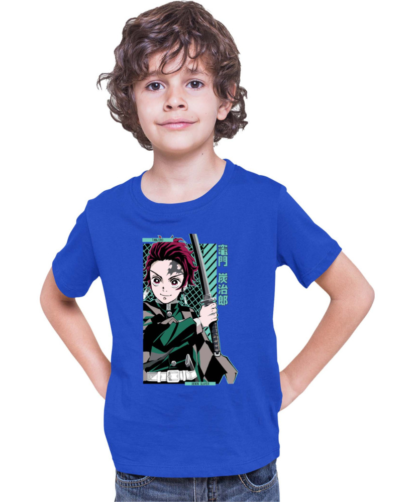 Детска Тениска Demon Slayer Kimetsu No Yaiba Tanjiro Kamado Sword