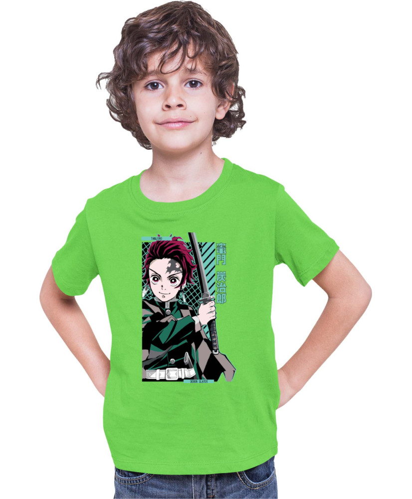 Детска Тениска Demon Slayer Kimetsu No Yaiba Tanjiro Kamado Sword