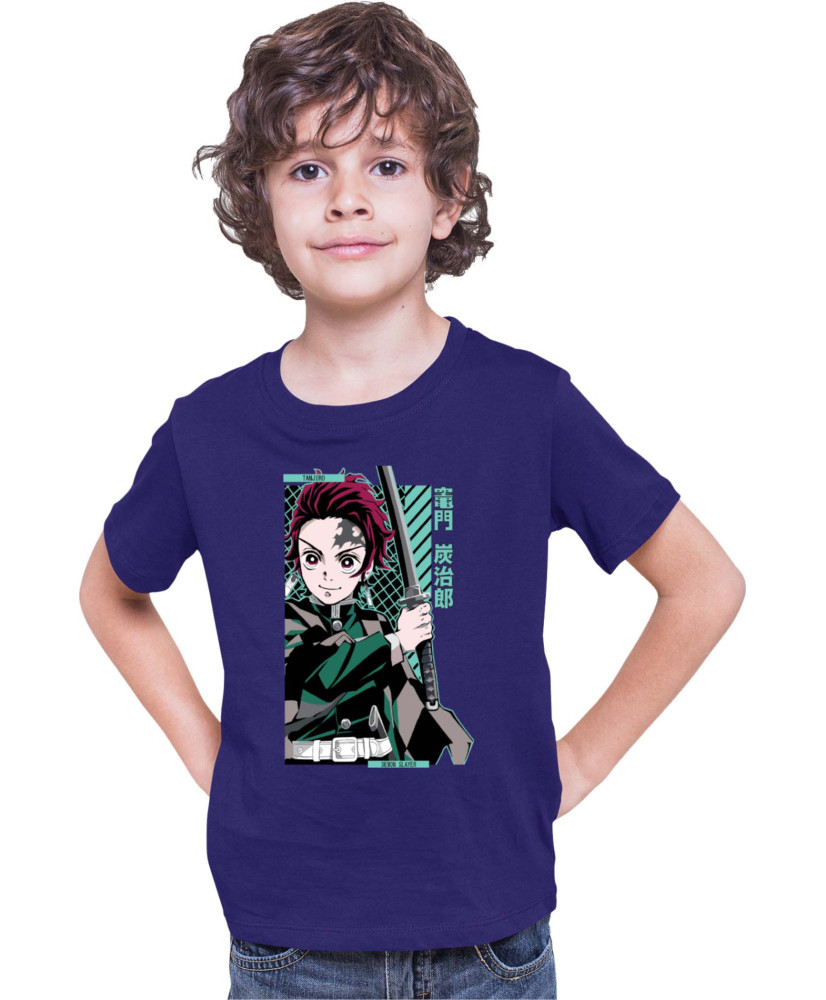 Детска Тениска Demon Slayer Kimetsu No Yaiba Tanjiro Kamado Sword