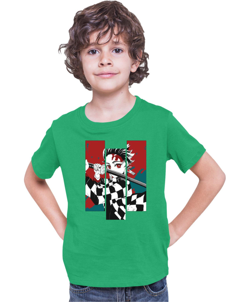Детска Тениска Demon Slayer Kimetsu No Yaiba Tanjiro Fighting