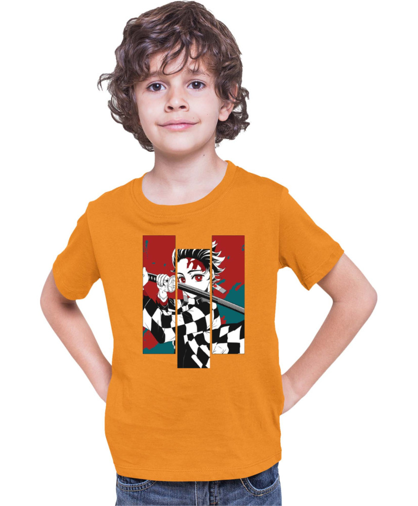 Детска Тениска Demon Slayer Kimetsu No Yaiba Tanjiro Fighting