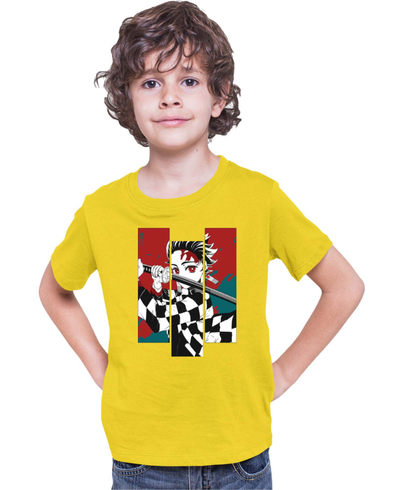 Детска Тениска Demon Slayer Kimetsu No Yaiba Tanjiro Fighting