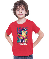 Детска Тениска Demon Slayer Kimetsu No Yaiba Tanjiro Kamado Rainbow