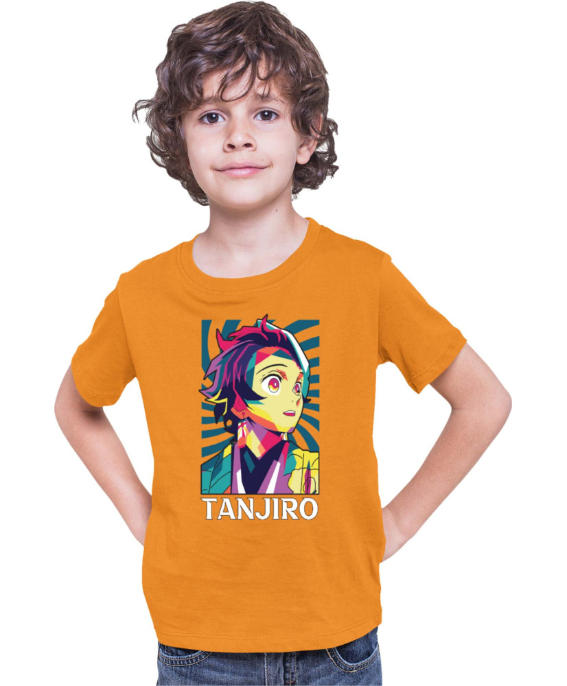 Детска Тениска Demon Slayer Kimetsu No Yaiba Tanjiro Kamado Rainbow