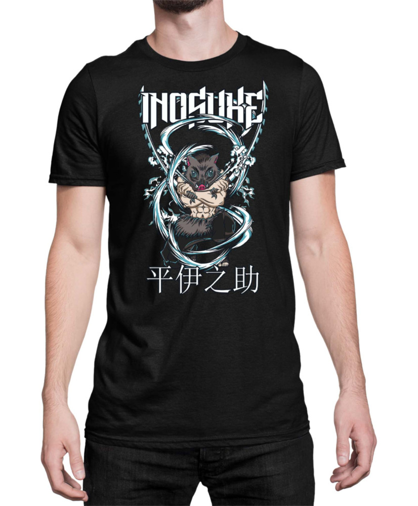 Мъжка Тениска Demon Slayer Kimetsu No Yaiba Inosuke Boar