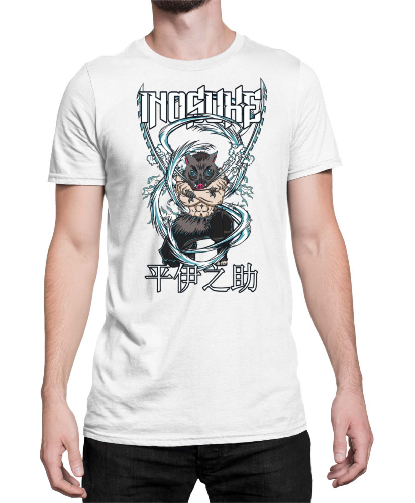 Мъжка Тениска Demon Slayer Kimetsu No Yaiba Inosuke Boar