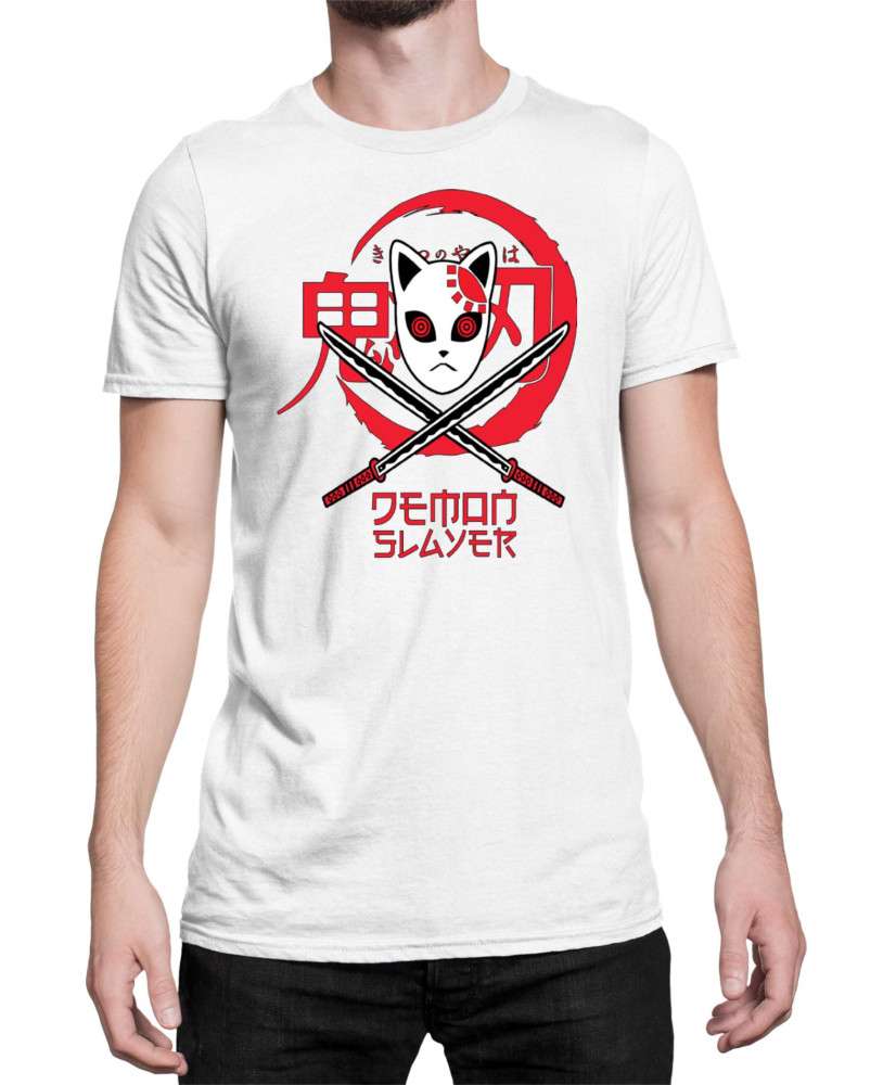 Мъжка Тениска Demon Slayer Kimetsu No Yaiba Tengu Mask