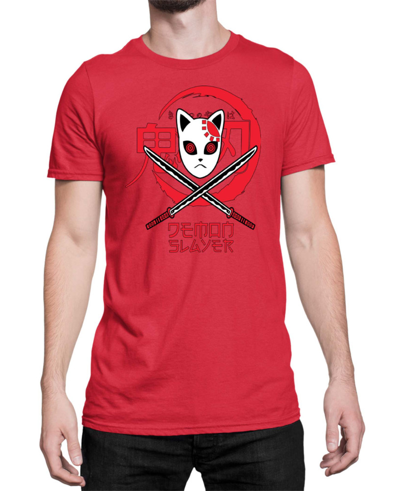 Мъжка Тениска Demon Slayer Kimetsu No Yaiba Tengu Mask