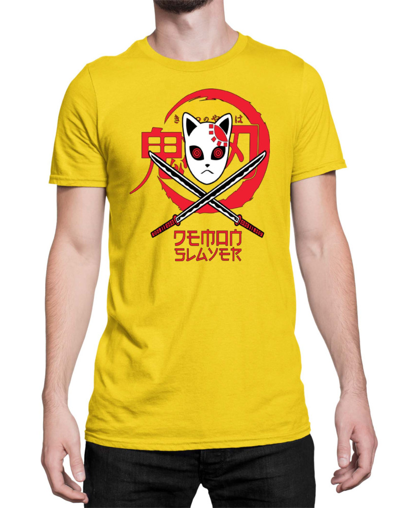 Мъжка Тениска Demon Slayer Kimetsu No Yaiba Tengu Mask Мъжка Тениска Demon Slayer Kimetsu No Yaiba Tengu Mask
