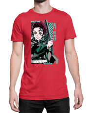 Мъжка Тениска Demon Slayer Kimetsu No Yaiba Tanjiro Kamado Sword