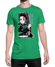 Мъжка Тениска Demon Slayer Kimetsu No Yaiba Tanjiro Kamado Sword