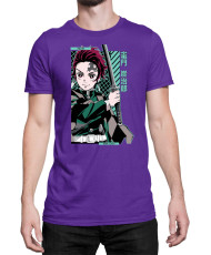 Мъжка Тениска Demon Slayer Kimetsu No Yaiba Tanjiro Kamado Sword