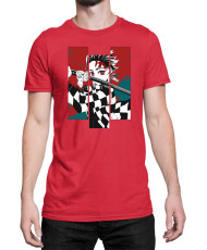 Мъжка Тениска Demon Slayer Kimetsu No Yaiba Tanjiro Fighting