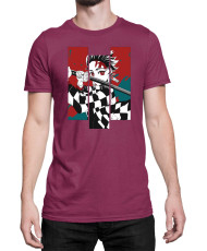 Мъжка Тениска Demon Slayer Kimetsu No Yaiba Tanjiro Fighting