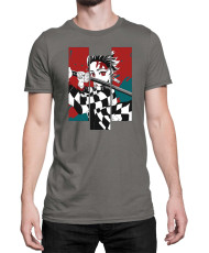 Мъжка Тениска Demon Slayer Kimetsu No Yaiba Tanjiro Fighting