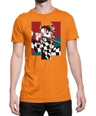 Мъжка Тениска Demon Slayer Kimetsu No Yaiba Tanjiro Fighting