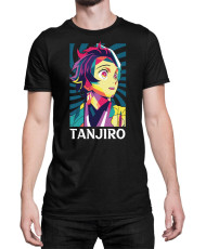 Мъжка Тениска Demon Slayer Kimetsu No Yaiba Tanjiro Kamado Rainbow