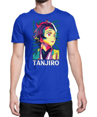 Мъжка Тениска Demon Slayer Kimetsu No Yaiba Tanjiro Kamado Rainbow