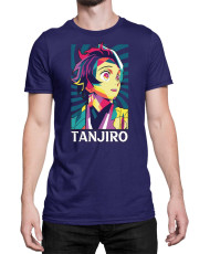 Мъжка Тениска Demon Slayer Kimetsu No Yaiba Tanjiro Kamado Rainbow