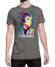 Мъжка Тениска Demon Slayer Kimetsu No Yaiba Tanjiro Kamado Rainbow
