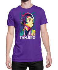 Мъжка Тениска Demon Slayer Kimetsu No Yaiba Tanjiro Kamado Rainbow