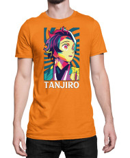 Мъжка Тениска Demon Slayer Kimetsu No Yaiba Tanjiro Kamado Rainbow