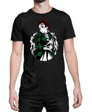 Мъжка Тениска Demon Slayer Kimetsu No Yaiba Tanjiro Water Form