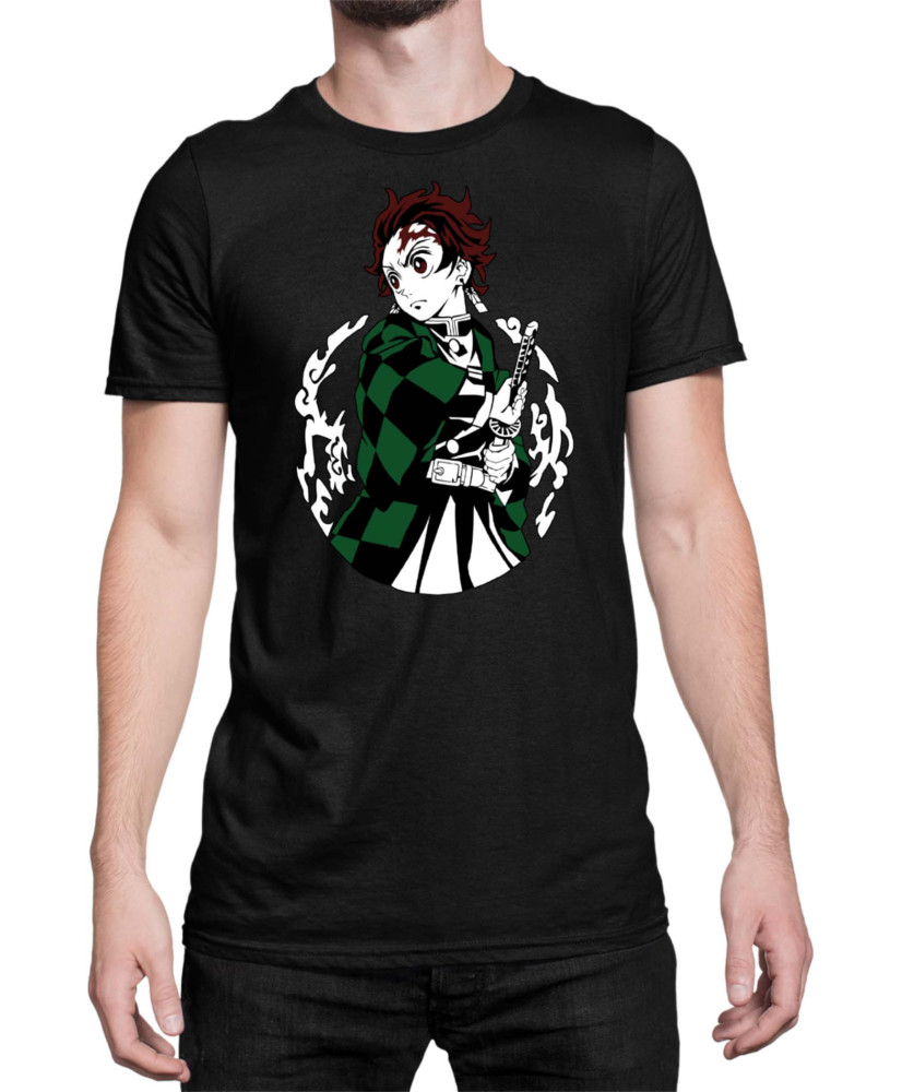 Мъжка Тениска Demon Slayer Kimetsu No Yaiba Tanjiro Water Form