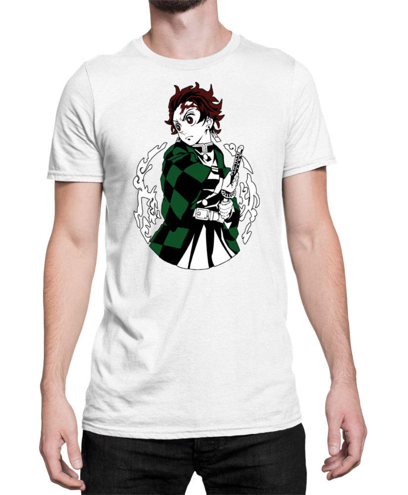 Мъжка Тениска Demon Slayer Kimetsu No Yaiba Tanjiro Water Form