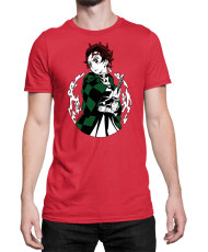 Мъжка Тениска Demon Slayer Kimetsu No Yaiba Tanjiro Water Form