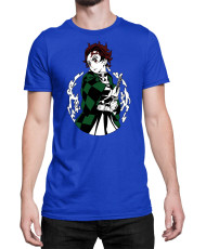 Мъжка Тениска Demon Slayer Kimetsu No Yaiba Tanjiro Water Form