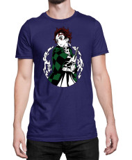 Мъжка Тениска Demon Slayer Kimetsu No Yaiba Tanjiro Water Form