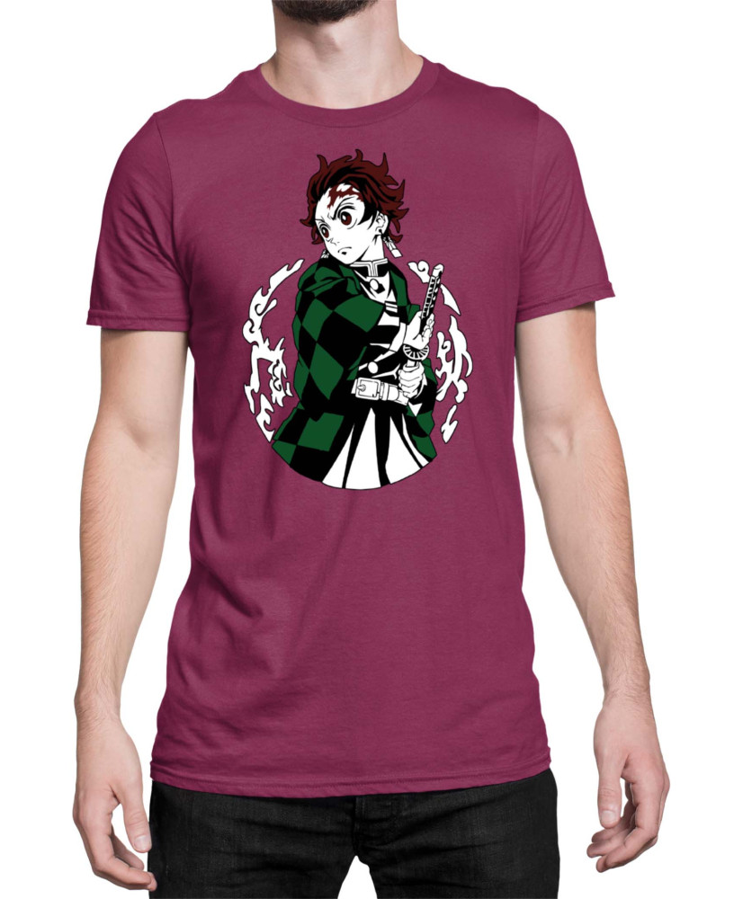 Мъжка Тениска Demon Slayer Kimetsu No Yaiba Tanjiro Water Form