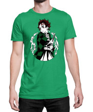 Мъжка Тениска Demon Slayer Kimetsu No Yaiba Tanjiro Water Form