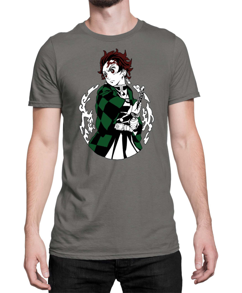 Мъжка Тениска Demon Slayer Kimetsu No Yaiba Tanjiro Water Form