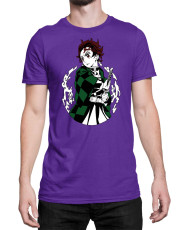 Мъжка Тениска Demon Slayer Kimetsu No Yaiba Tanjiro Water Form