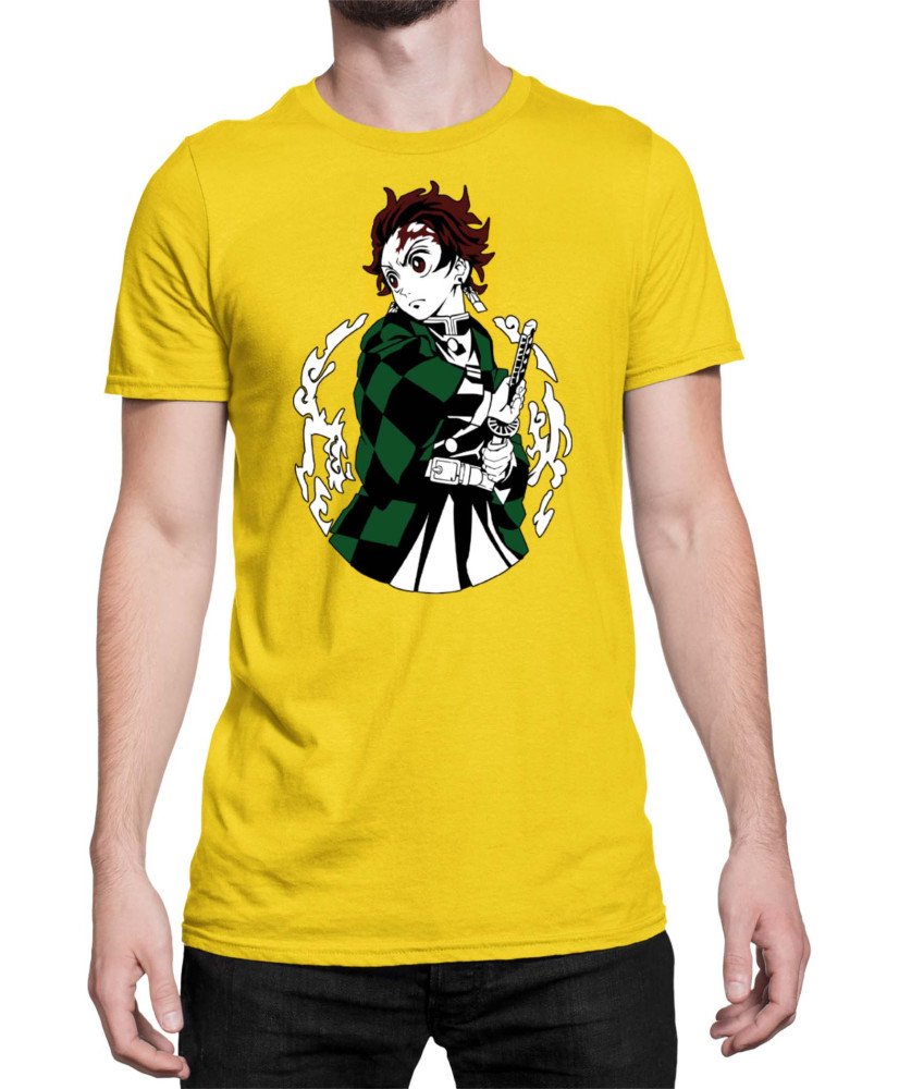 Мъжка Тениска Demon Slayer Kimetsu No Yaiba Tanjiro Water Form