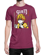 Мъжка Тениска Demon Slayer Kimetsu No Yaiba Zenitsu Lightning